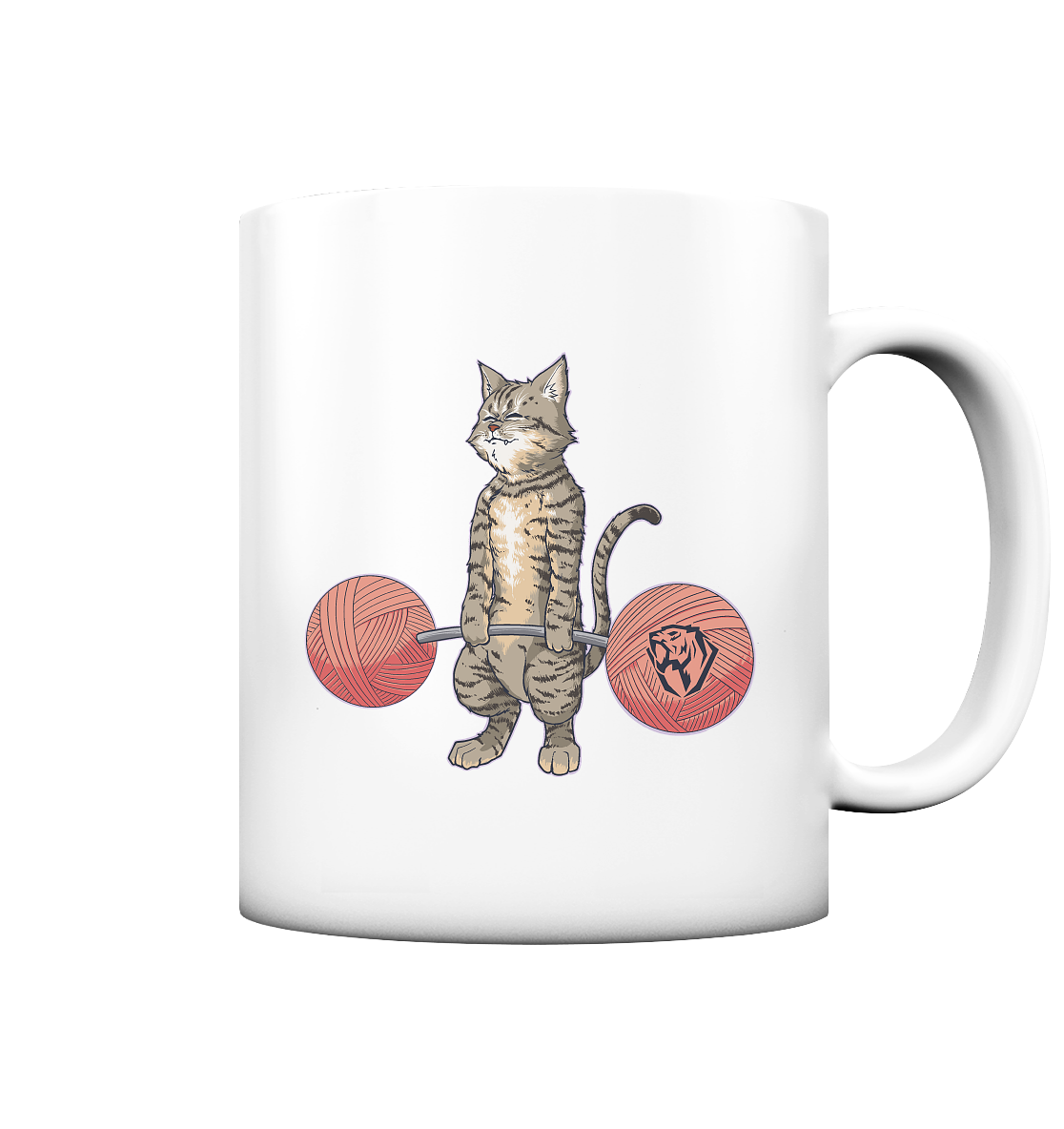Deadlifting Tabby Cat Mug (EU)