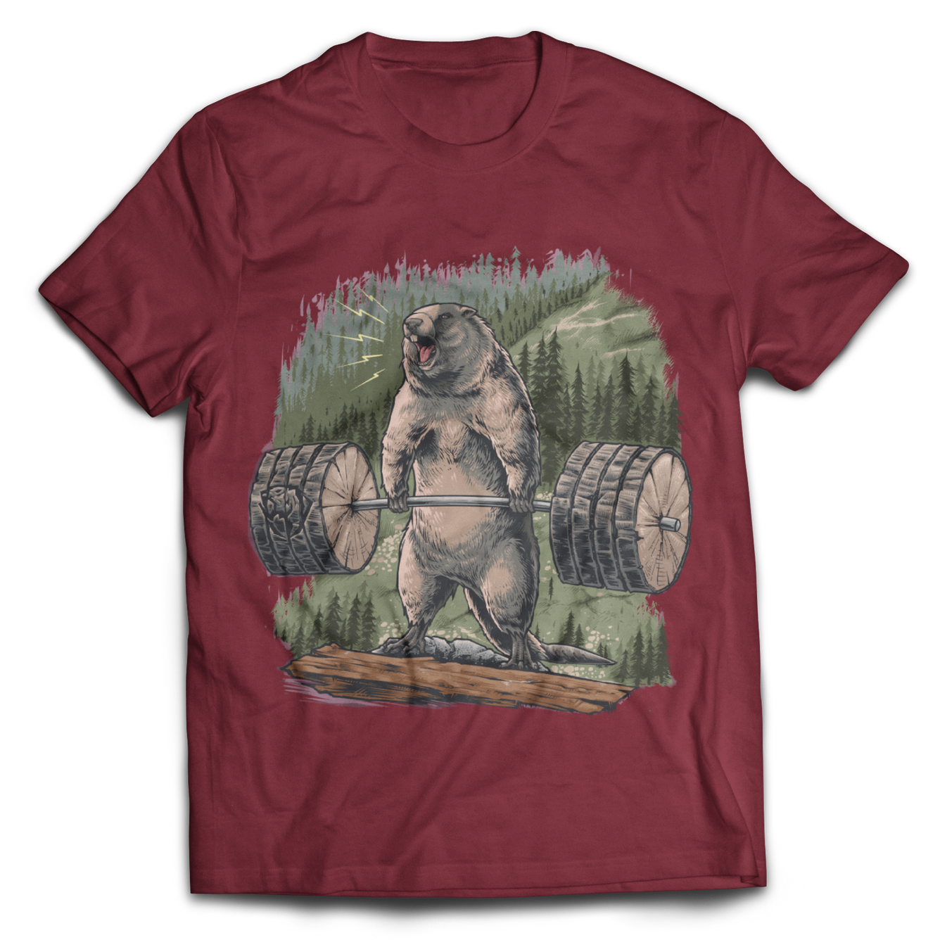 Deadlifting Marmot T-shirt