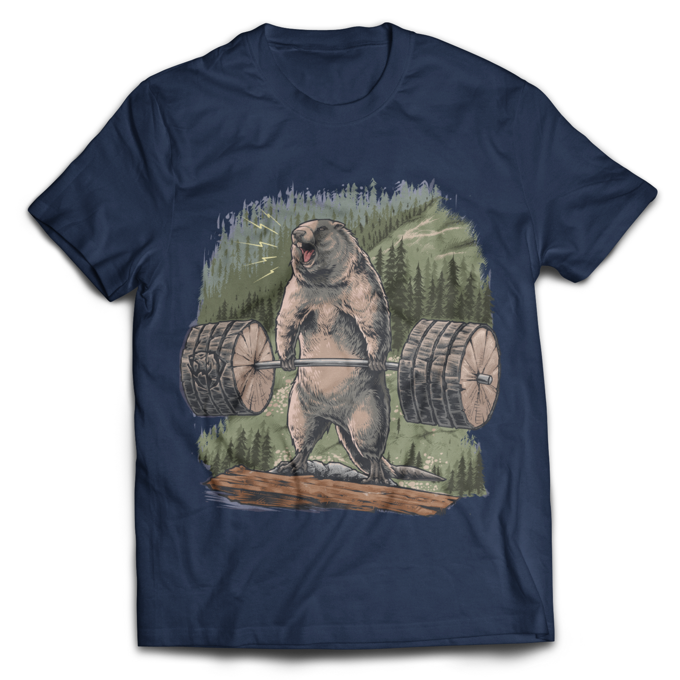 Deadlifting Marmot T-shirt – Iron Savage Apparel Deadlifting Marmot T-shirt – Iron Savage Apparel