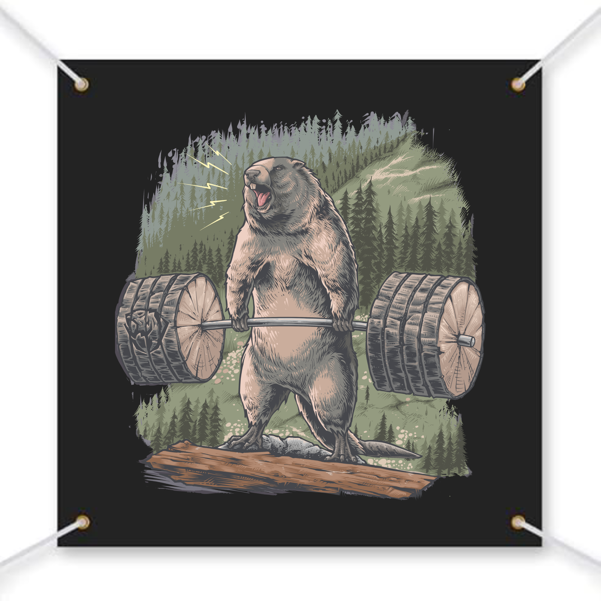 Deadlifting Marmot Banner