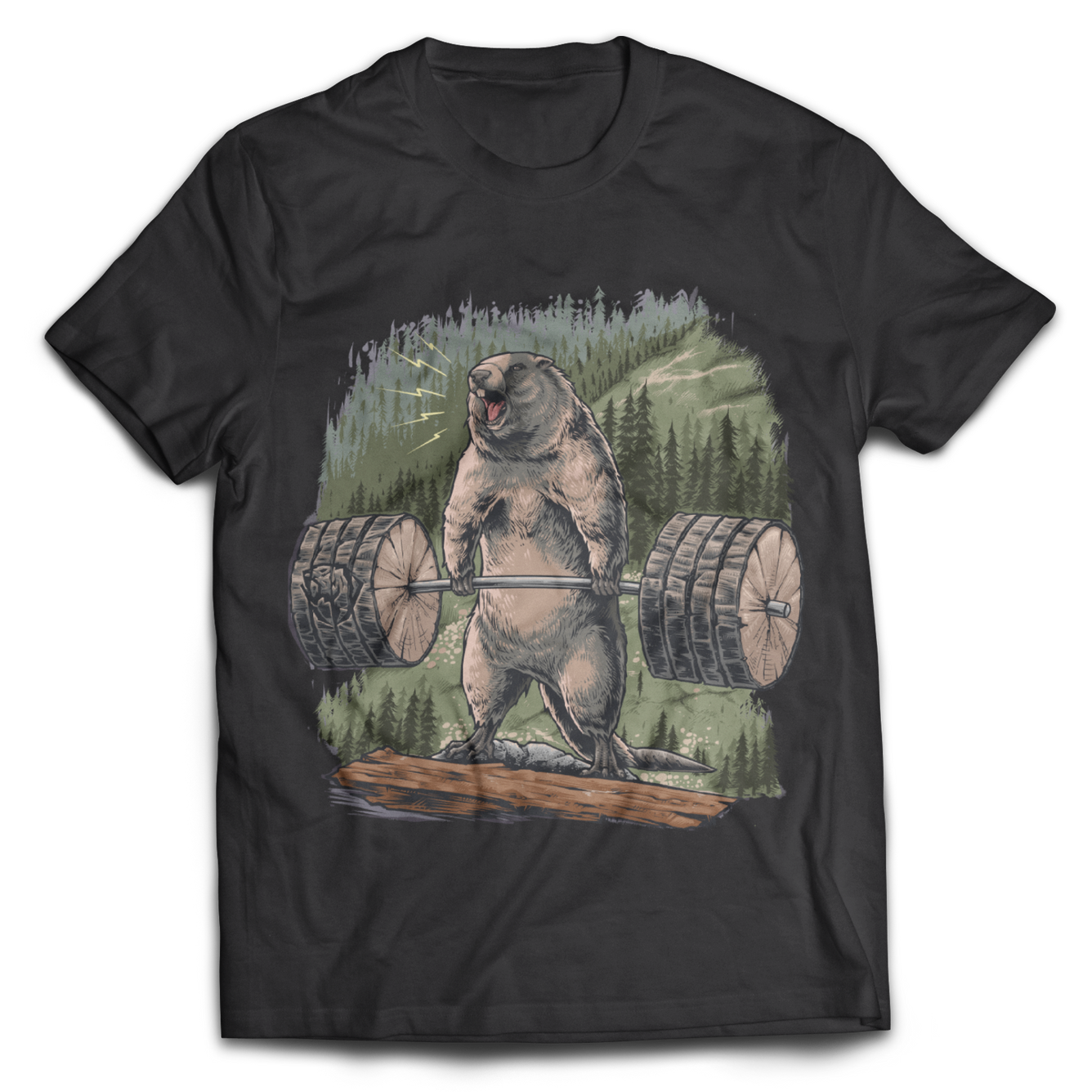 Deadlifting Marmot T-shirt