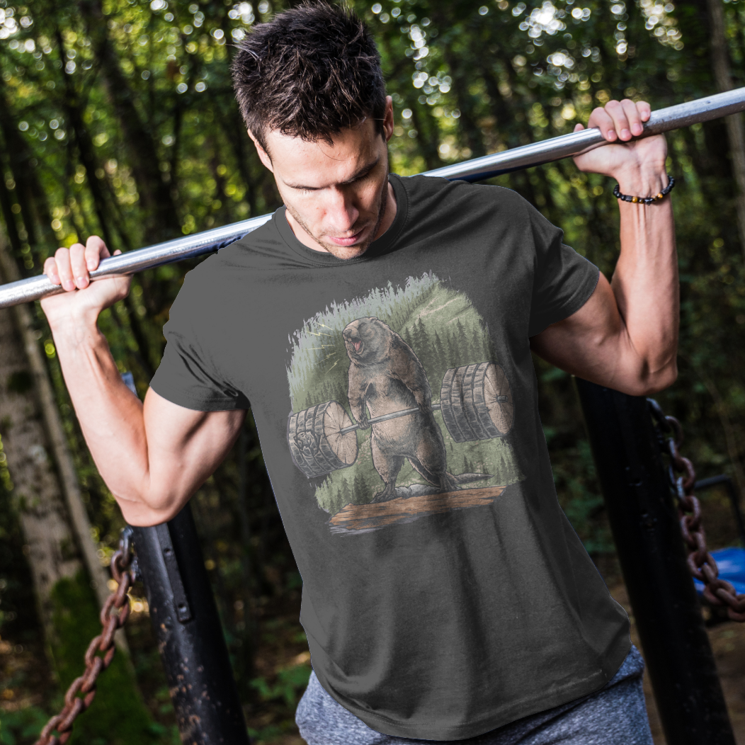 Deadlifting Marmot T-shirt