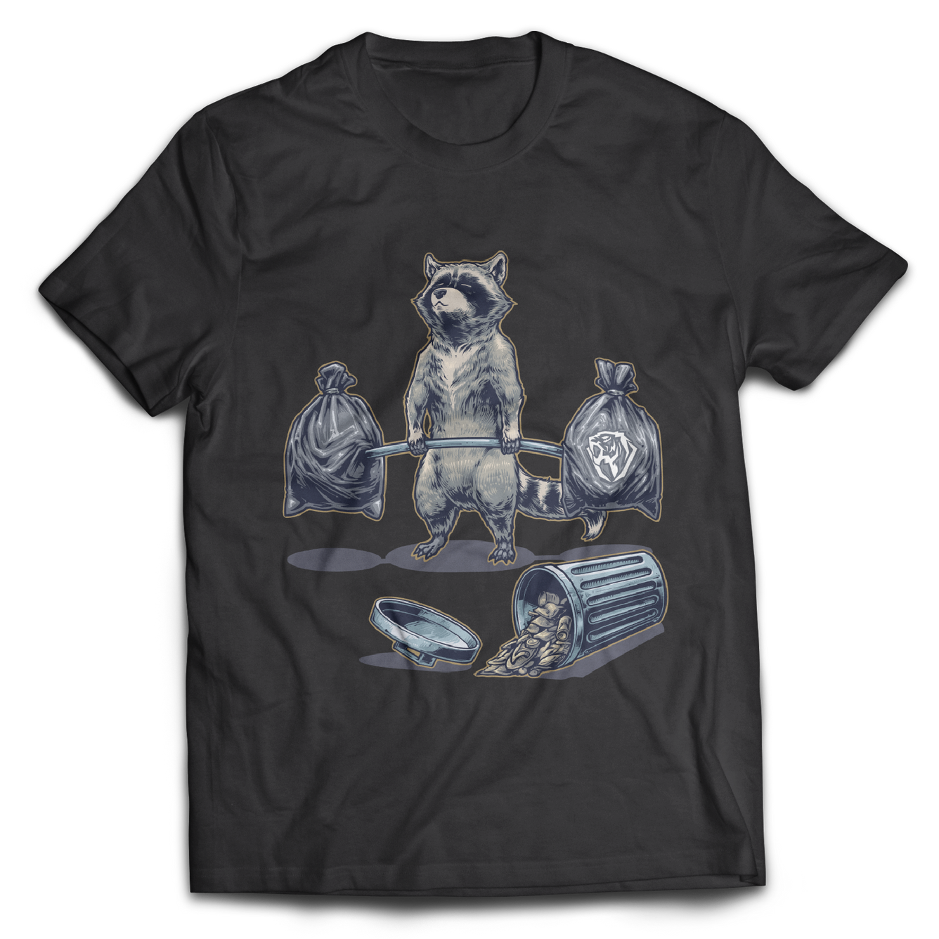 Deadlifting Raccoon T-shirt