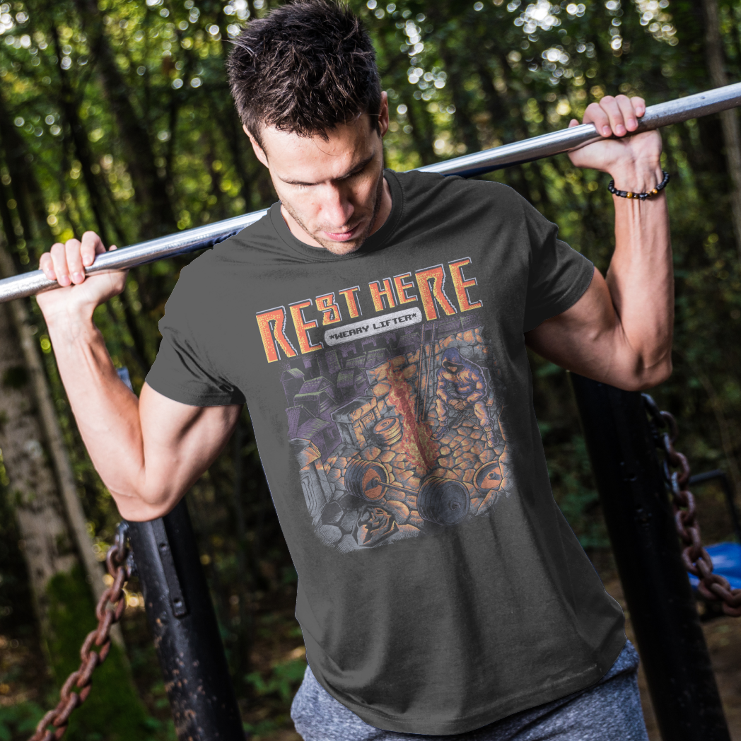 Rest Here Weary Lifter T-shirt